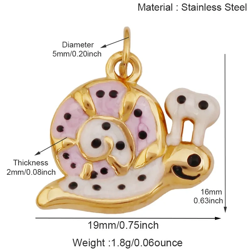 New Stainless Steel Bohemian Style Elephant Dog Snail Horn Animal Charm,DIY Necklace Jewelry Pendant Accessory Supplies R61