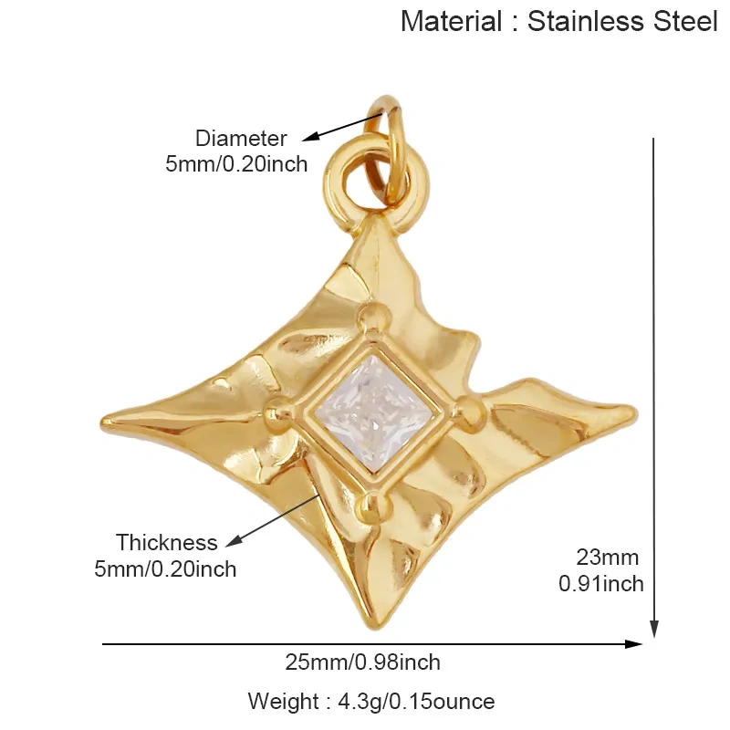 Trendy Stainless Steel Sun Star Apollo Colorful Charm Pendant,Handmade DIY Bracelet Necklace Jewelry Accessory Supplies R66