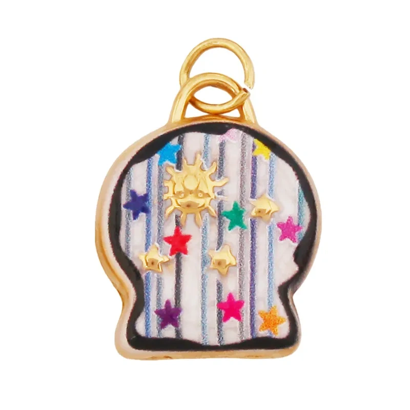 Trendy Stainless Steel Sun Star Apollo Colorful Charm Pendant,Handmade DIY Bracelet Necklace Jewelry Accessory Supplies R66