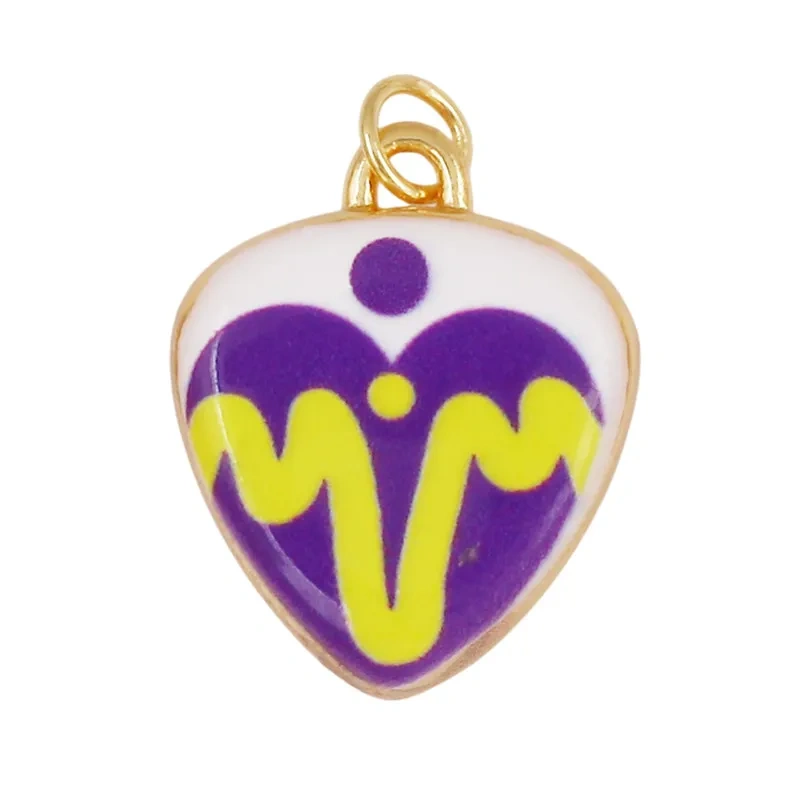 Trendy Colorful Heart Star Charm Pendant,Love Kiss Mom Lucky Letter Choker DIY Jewelry Making Necklace Bracelet Supplies L46