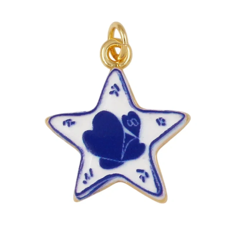 Trendy Colorful Heart Star Charm Pendant,Love Kiss Mom Lucky Letter Choker DIY Jewelry Making Necklace Bracelet Supplies L46