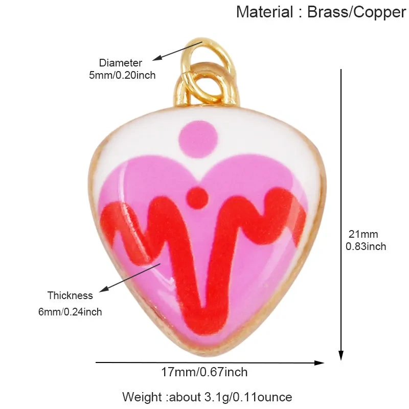 Trendy Colorful Heart Star Charm Pendant,Love Kiss Mom Lucky Letter Choker DIY Jewelry Making Necklace Bracelet Supplies L46