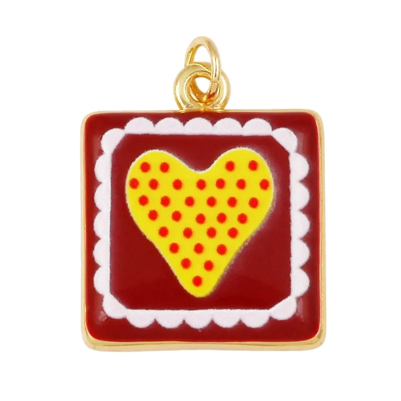 Trendy Colorful Heart Star Charm Pendant,Love Kiss Mom Lucky Letter Choker DIY Jewelry Making Necklace Bracelet Supplies L46