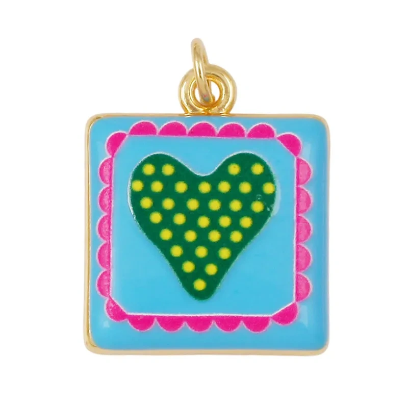Trendy Colorful Heart Star Charm Pendant,Love Kiss Mom Lucky Letter Choker DIY Jewelry Making Necklace Bracelet Supplies L46