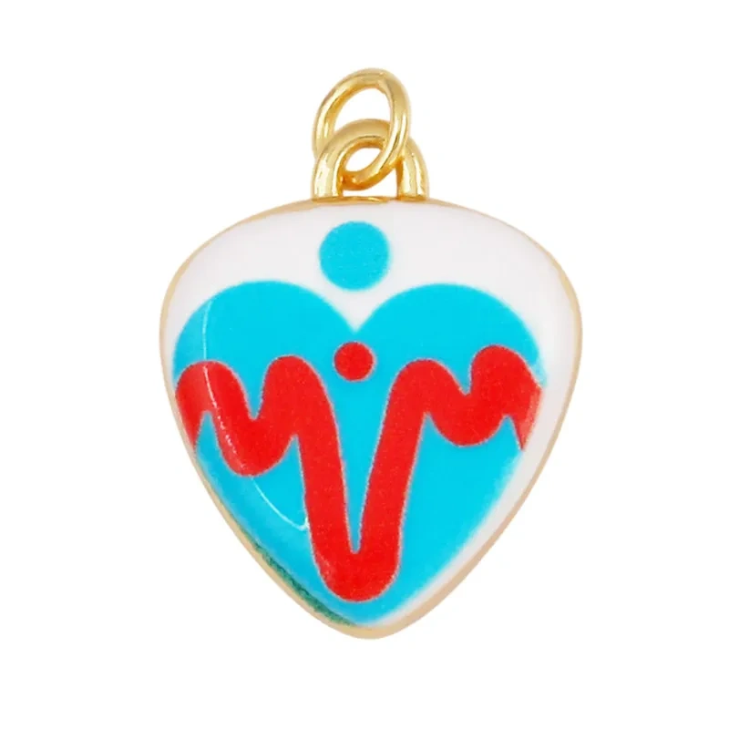 Trendy Colorful Heart Star Charm Pendant,Love Kiss Mom Lucky Letter Choker DIY Jewelry Making Necklace Bracelet Supplies L46