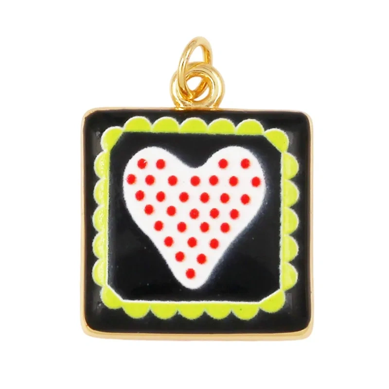 Trendy Colorful Heart Star Charm Pendant,Love Kiss Mom Lucky Letter Choker DIY Jewelry Making Necklace Bracelet Supplies L46