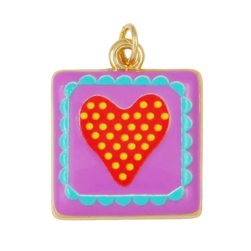 Trendy Colorful Heart Star Charm Pendant,Love Kiss Mom Lucky Letter Choker DIY Jewelry Making Necklace Bracelet Supplies L46