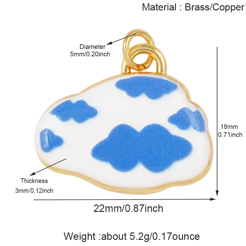 Trendy Sky Cloud Star Moon Weather Spaceship Hot Air Balloon Universe Geometric Pendant,Necklace Dainty Collarbone Jewelry M47