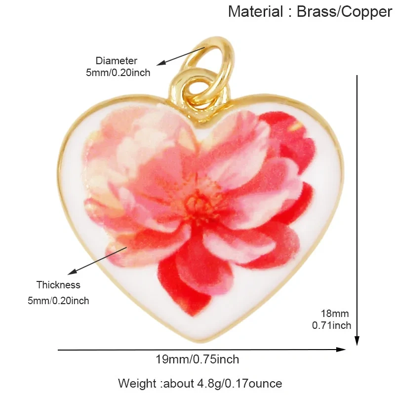 Fashion Colorful Rose Sunflower Tulip Floral Flower Charm Pendant,Collarbone Necklace Bracelet DIY Jewelry Making Supplies R06