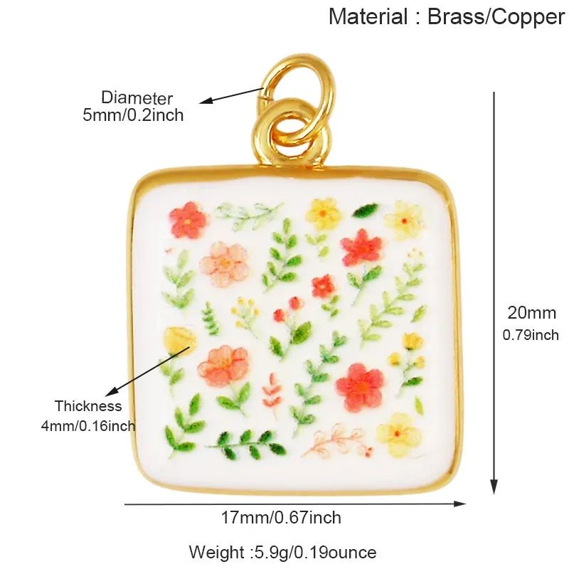 Fashion Colorful Rose Sunflower Tulip Floral Flower Charm Pendant,Collarbone Necklace Bracelet DIY Jewelry Making Supplies R06