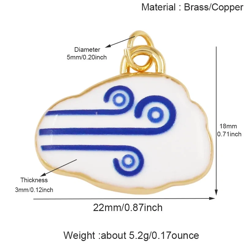 Trendy Sky Cloud Star Moon Weather Spaceship Hot Air Balloon Universe Geometric Pendant,Necklace Dainty Collarbone Jewelry M47