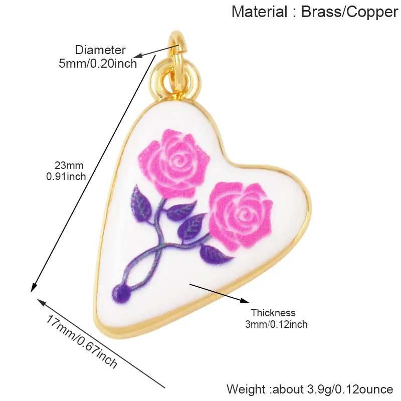Fashion Colorful Rose Sunflower Tulip Floral Flower Charm Pendant,Collarbone Necklace Bracelet DIY Jewelry Making Supplies R06