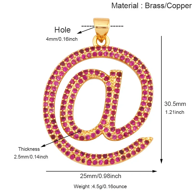 Trendy Network Symbol Cubic Zirconia Charms Pendants,DIY Jewelry Making Accessories For Necklace Bracelet Earring Supply R26