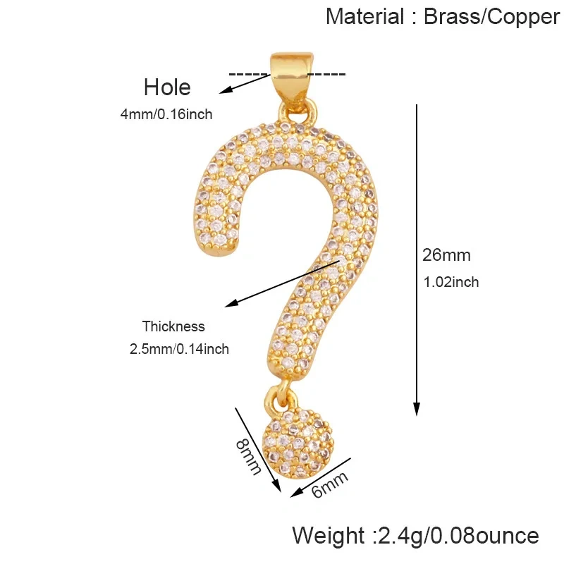 Trendy Network Symbol Cubic Zirconia Charms Pendants,DIY Jewelry Making Accessories For Necklace Bracelet Earring Supply R26
