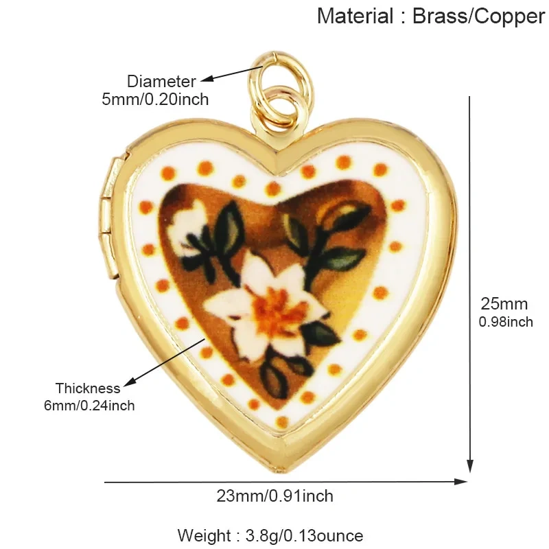Fashion Rose Tulip Sunflower Four Leaf Clover Charms Pendant,Openable Heart Flower Locket Necklaces Bracelet Jewelry Supply M44