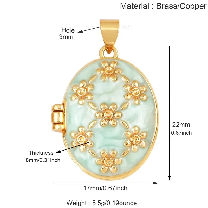 Fashion Rose Tulip Sunflower Four Leaf Clover Charms Pendant,Openable Heart Flower Locket Necklaces Bracelet Jewelry Supply M44