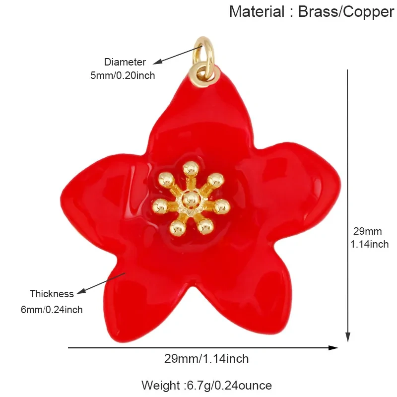 Trendy Colorful Flower Four Leaf Clover Charm Pendant,DIY Jewelry Accessories for Necklace Making Bracelet Earring Supplies R36