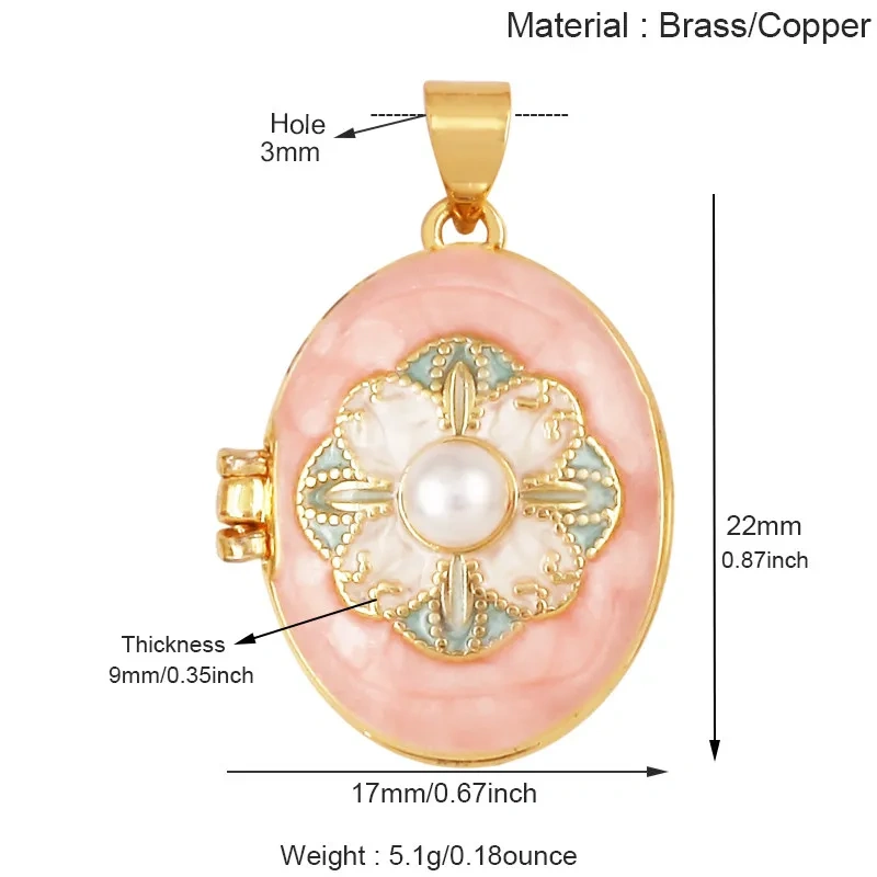 Fashion Rose Tulip Sunflower Four Leaf Clover Charms Pendant,Openable Heart Flower Locket Necklaces Bracelet Jewelry Supply M44