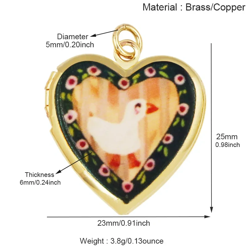 Fashion Rose Tulip Sunflower Four Leaf Clover Charms Pendant,Openable Heart Flower Locket Necklaces Bracelet Jewelry Supply M44