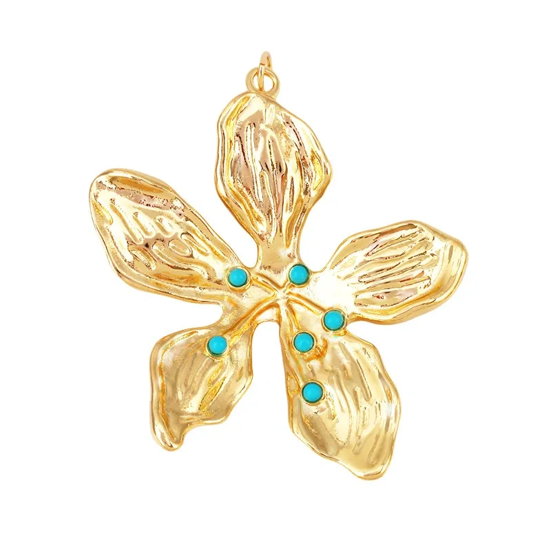 Trendy Colorful Flower Four Leaf Clover Charm Pendant,DIY Jewelry Accessories for Necklace Making Bracelet Earring Supplies R36