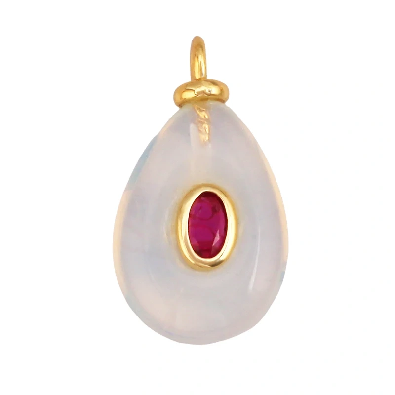 Fashion Heart Drop Shape Pendant Necklace,Amethyst Turquoise Red Black Agate Jade Agate Amethyst Amazonite Jewelry Supplies R16