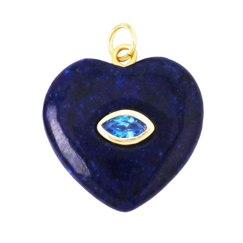 Fashion Heart Drop Shape Pendant Necklace,Amethyst Turquoise Red Black Agate Jade Agate Amethyst Amazonite Jewelry Supplies R16