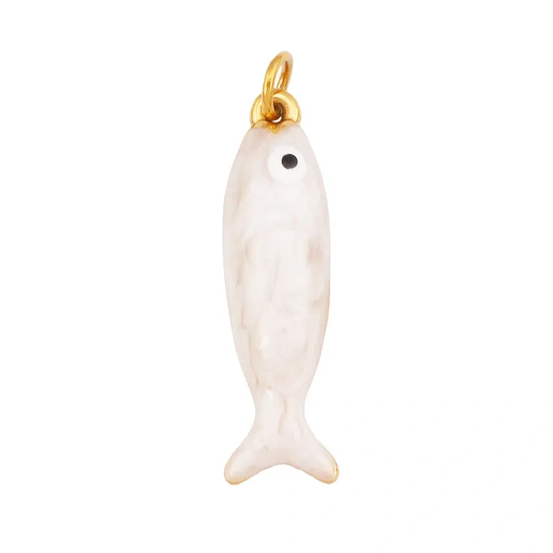 New Stainless Steel Animal Ocean Fish Crab Turtle Dolphin Shell Charm Pendant,Painted DIY Necklace Bracelet Jewelry Supplies R74