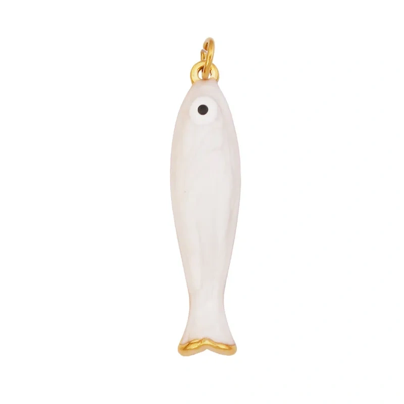 New Stainless Steel Animal Ocean Fish Crab Turtle Dolphin Shell Charm Pendant,Painted DIY Necklace Bracelet Jewelry Supplies R74