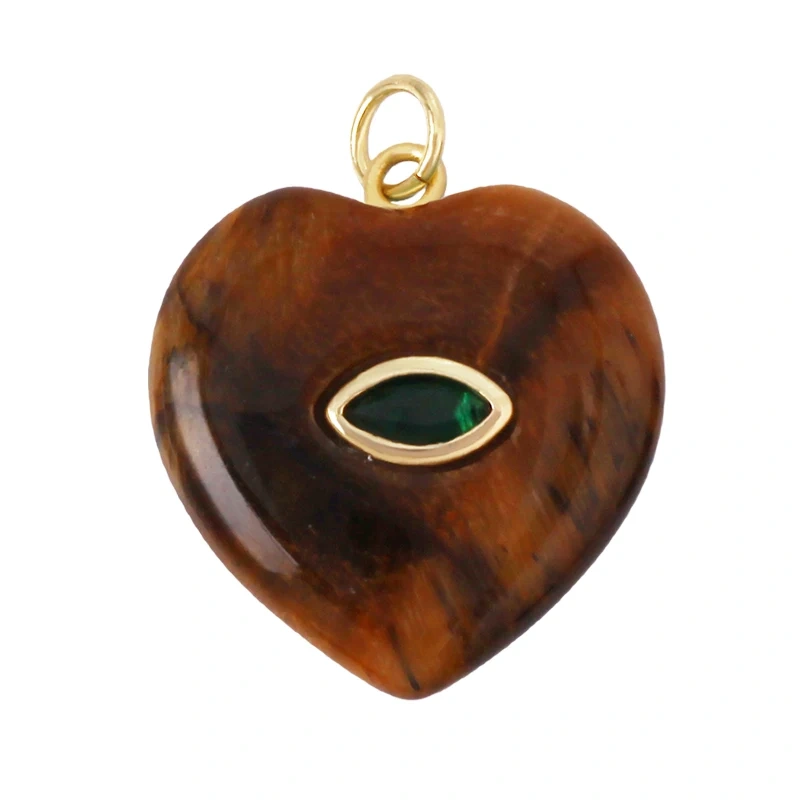 Fashion Heart Drop Shape Pendant Necklace,Amethyst Turquoise Red Black Agate Jade Agate Amethyst Amazonite Jewelry Supplies R16