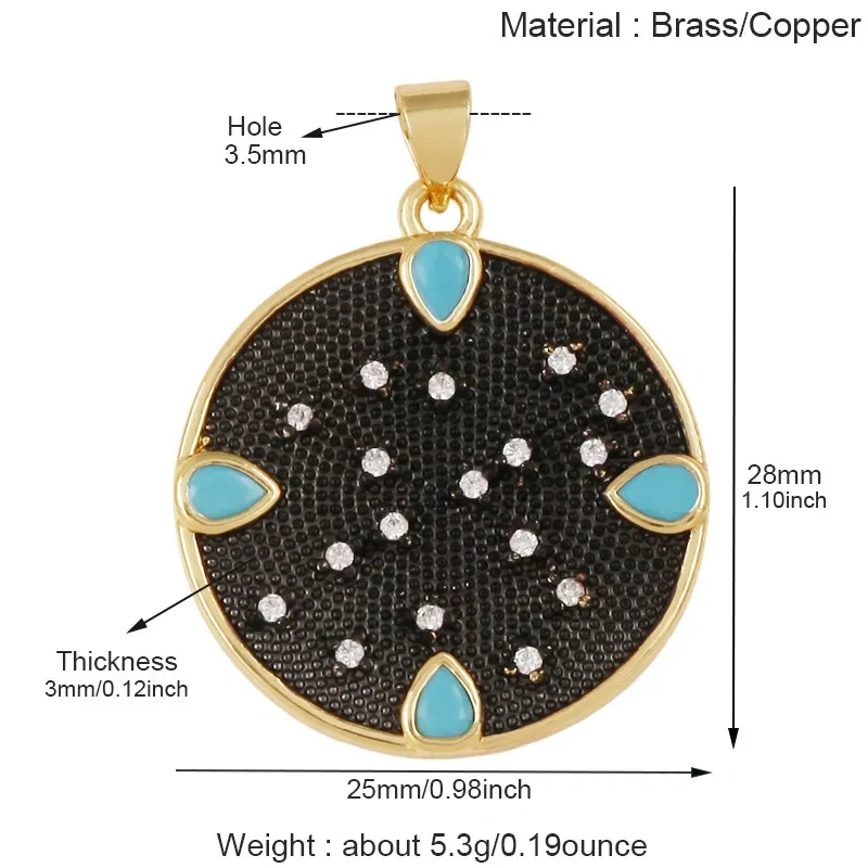 Trendy Star Moon Four‑Leaf Clover Starry Sky Evil Eye Charms Pendants,Necklace Bracelet Jewelry Making Accessories Supply T17