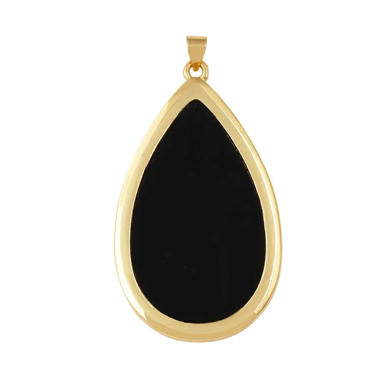 Luxury Heart Teardrop Geometric Large Charm Pendants,Natural Mother Pearl Jewelry Findings Necklace Bracelet Making Supply M23