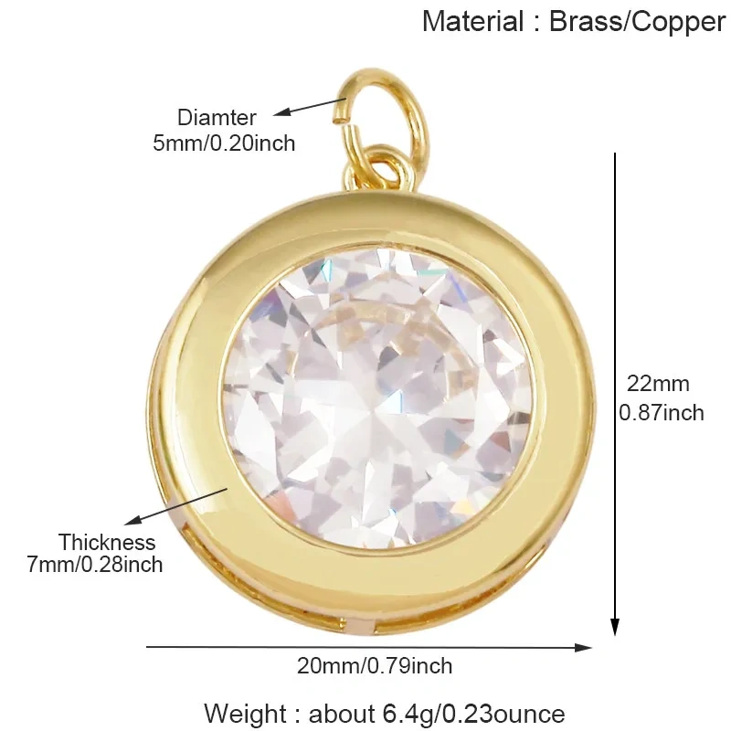 Colorful Zircon Charms Water Drop Oval Square Heart Shape Pendants,DIY Jewelry Making For Choker Necklace Clavicle Chain L91