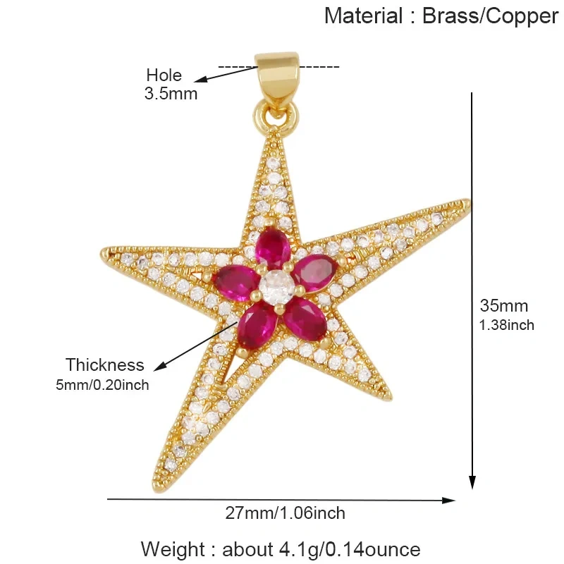 Sparkle Celestial Sun Moon Star Lightning Shell Pendants,Zircon Charms for DIY Jewelry Making Necklace Bracelet Accessories J02