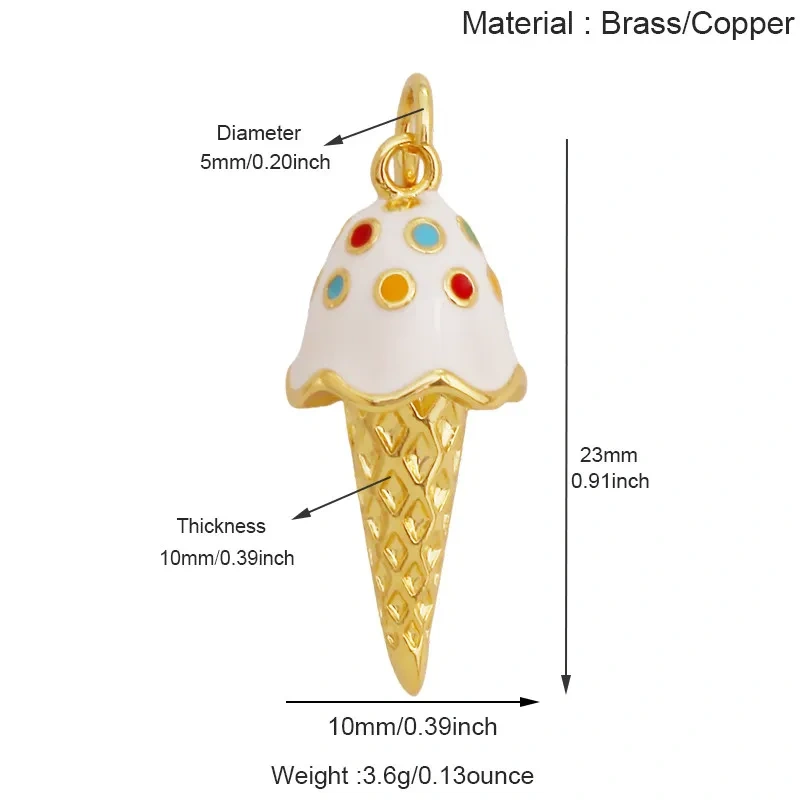 Cute Enamel Candy Charms Ice Cream Chocolate Pizza Milk Bottle Pendants,Necklace Bracelet Making DIY Craft Supplies J04