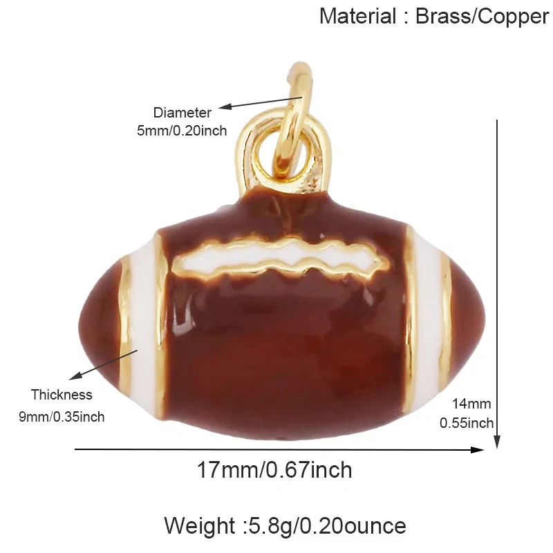 Trendy Football Baseball Boxing Glove Jersey Enamel Sports Charms Pendant,DIY Bracelet Necklace Jewelry Making Supplies R24