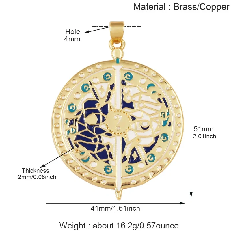 Light Luxury Bohemian Enamel Charms Real 18K Gold Plated,DIY Jewelry Findings for Bracelet Necklace Making Pendant Supply J33