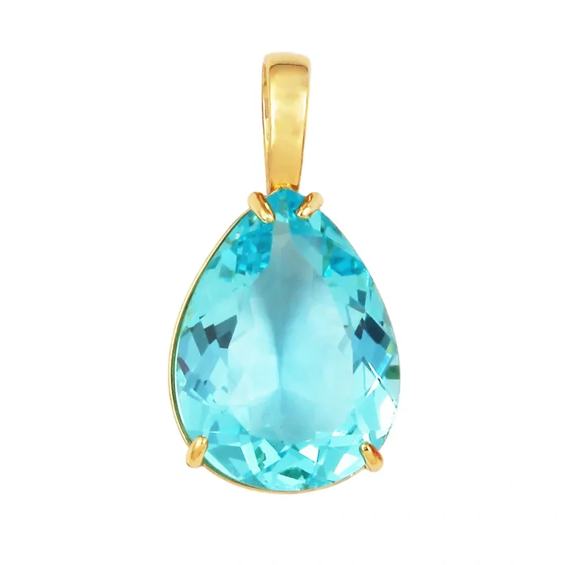 Colorful Zircon Charms Water Drop Oval Square Heart Shape Pendants,DIY Jewelry Making For Choker Necklace Clavicle Chain L91
