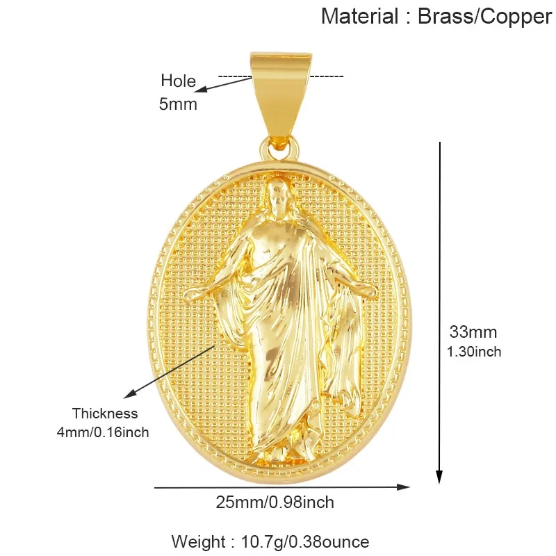 European Vintage Enamel Zircon Gold Plated Round Oval Tag Charms Pendant,DIY Handmade Necklace Jewelry DIY Making Supplies L90