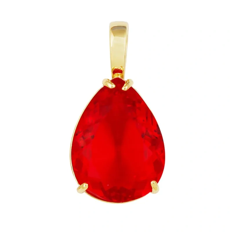 Colorful Zircon Charms Water Drop Oval Square Heart Shape Pendants,DIY Jewelry Making For Choker Necklace Clavicle Chain L91