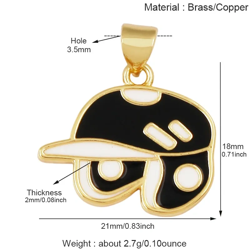 Football Baseball Rugby Boxing Glove Sports Enamel Charm Pendant,Necklace Bracelet Craft Jewelry Findings Supply R62