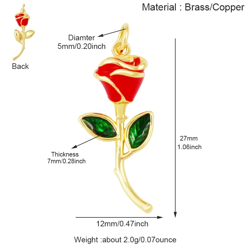 Flower Sunflower Four Leaf Clover Rose Flower Pendant Charms,DIY Jewelry Making Accessories For Necklace Bracelet Earrings R32