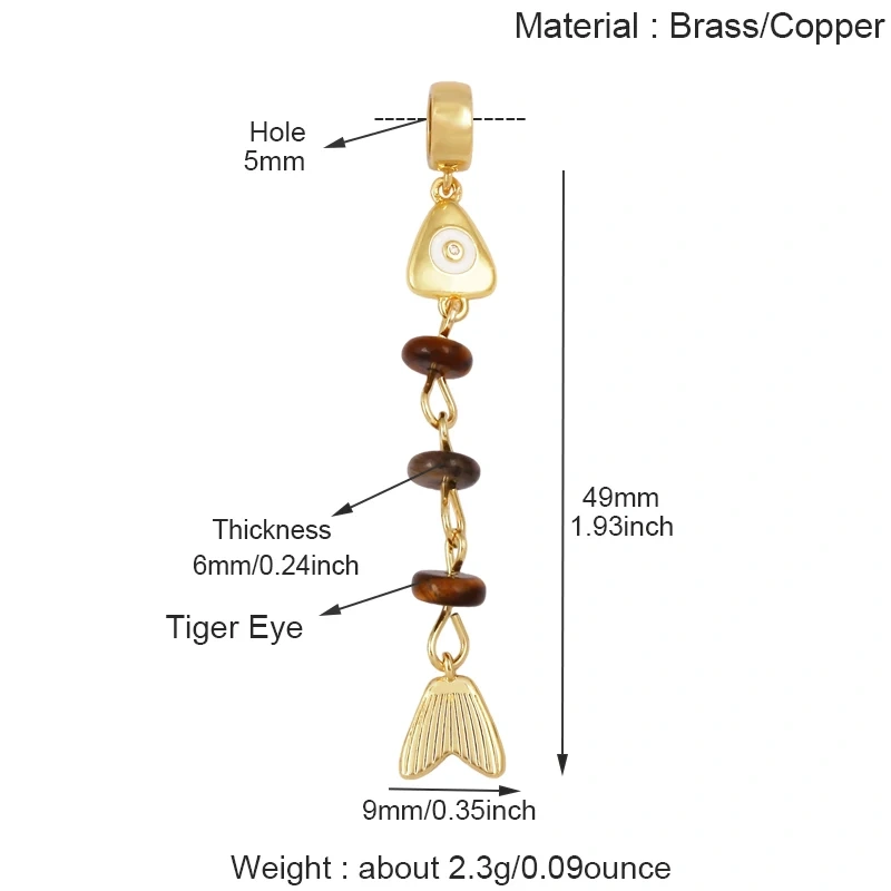 Trendy Multicolor Enamel Fish Ocean Charm Necklace Pendant,18K Real Gold Plated Zircon Summer Beach Holiday Jewelry Supply K91