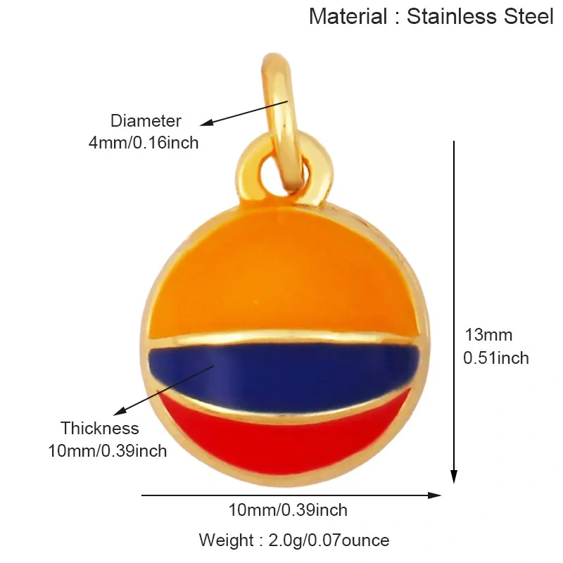 2pcs/Lot Football Baseball Rugby Boxing Glove Sports Enamel Charm Pendant,Necklace Bracelet Craft Jewelry Findings Supply R62