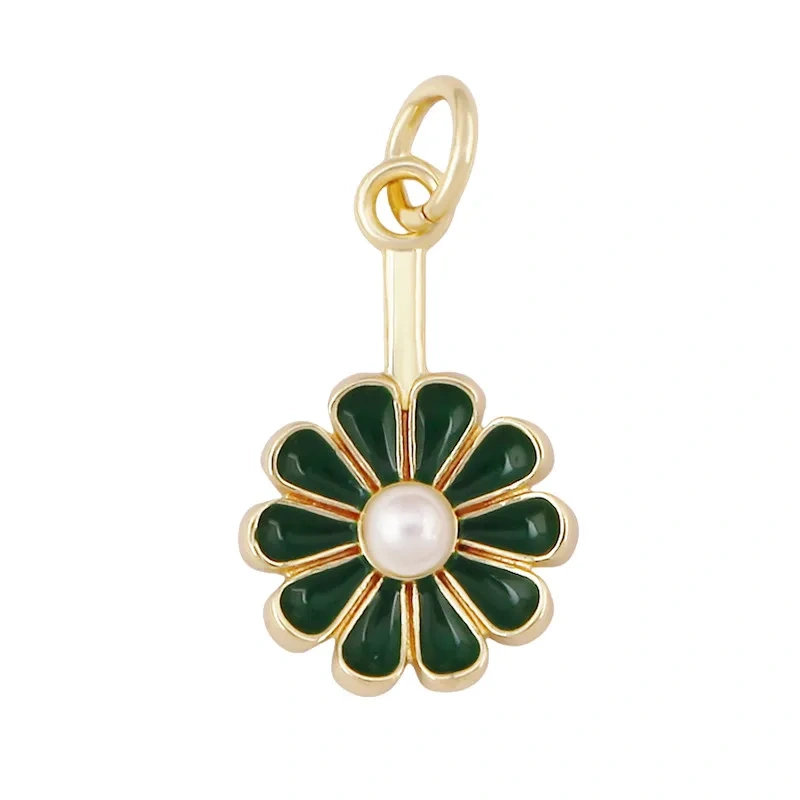 Flower Sunflower Four Leaf Clover Rose Flower Pendant Charms,DIY Jewelry Making Accessories For Necklace Bracelet Earrings R32