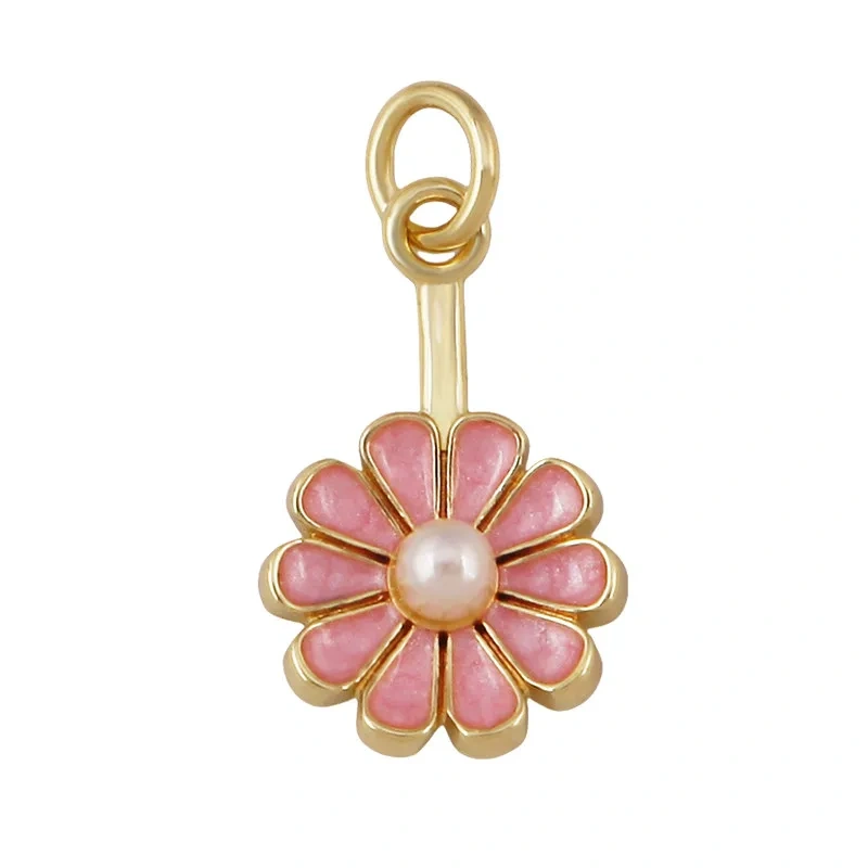 Flower Sunflower Four Leaf Clover Rose Flower Pendant Charms,DIY Jewelry Making Accessories For Necklace Bracelet Earrings R32