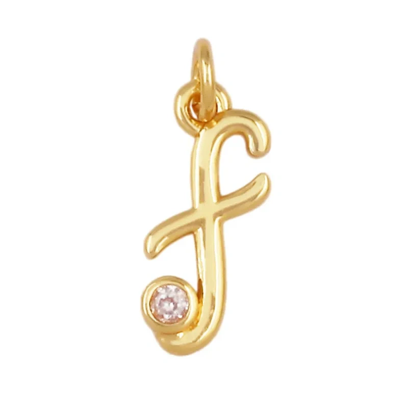 4pcs/Lot Cute Mini Alphabet Charm Initial Name Letter Pendant,Simple Zircon Necklace Bracelet DIY Jewelry Making Accessories R47