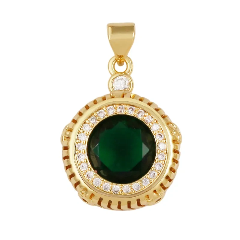 Colorful Zircon Charms Water Drop Oval Square Heart Shape Pendants,DIY Jewelry Making For Choker Necklace Clavicle Chain L91