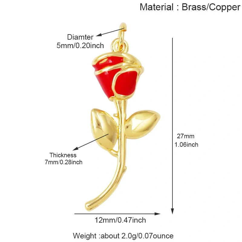 Flower Sunflower Four Leaf Clover Rose Flower Pendant Charms,DIY Jewelry Making Accessories For Necklace Bracelet Earrings R32