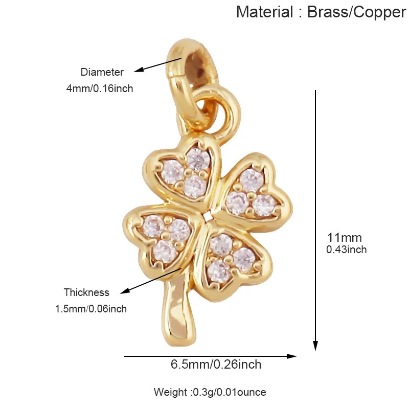 Flower Sunflower Four Leaf Clover Rose Flower Pendant Charms,DIY Jewelry Making Accessories For Necklace Bracelet Earrings R32