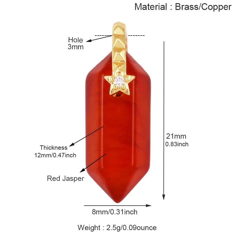 Natural Semi‑Precious Stone Star Charms,Amazonite Rose Quartz Tiger's Eye Turquoise Pendant Jewelry DIY Bracelet Necklace J39